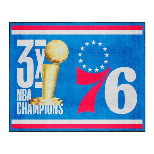Philadelphia 76ers Dynasty 8ft. x 10ft. Plush Area Rug - Philadelphia 76ers