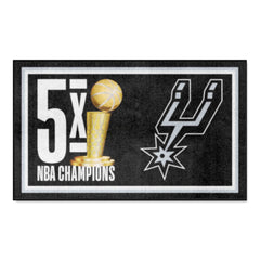San Antonio Spurs Dynasty 3ft. x 5ft. Plush Area Rug - San Antonio Spurs