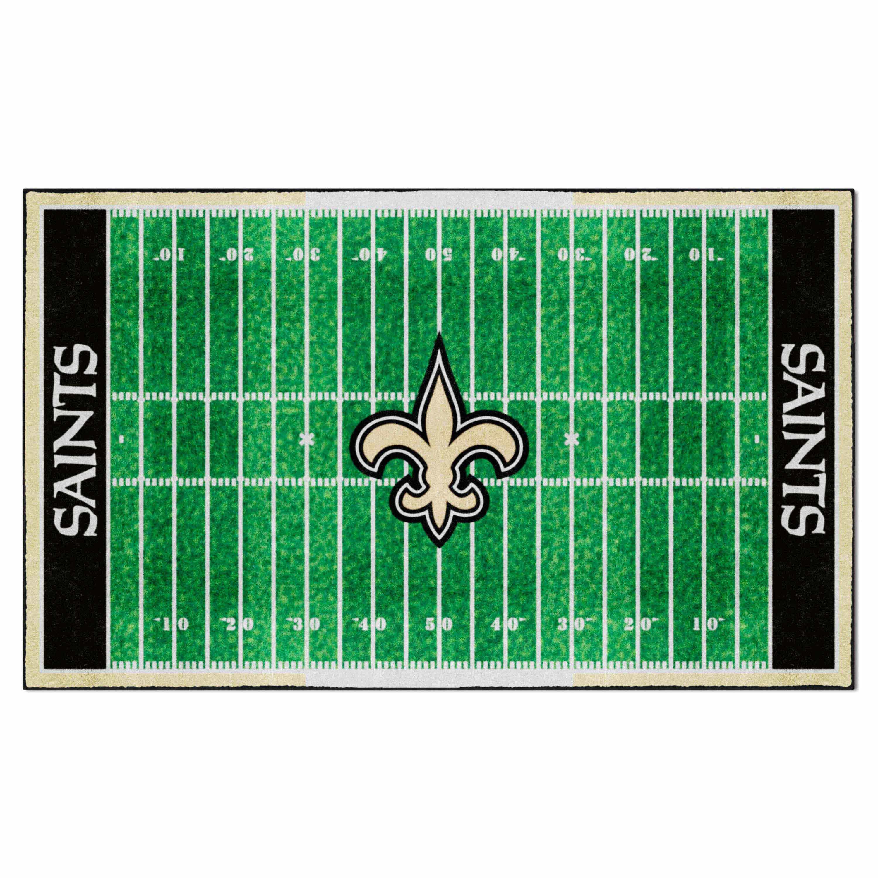 New Orleans Saints 6 ft. x 10 ft. Plush Area Rug - New Orleans Saints