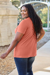Basic Bae Bamboo Full Size V-Neck Short Sleeve T-Shirt - Trendsi - Flyclothing LLC