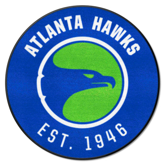 NBA Retro Atlanta Hawks Roundel Rug - 27in. Diameter - Atlanta Hawks