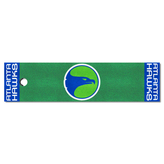 NBA Retro Atlanta Hawks Putting Green Mat - 1.5ft. x 6ft. - Atlanta Hawks