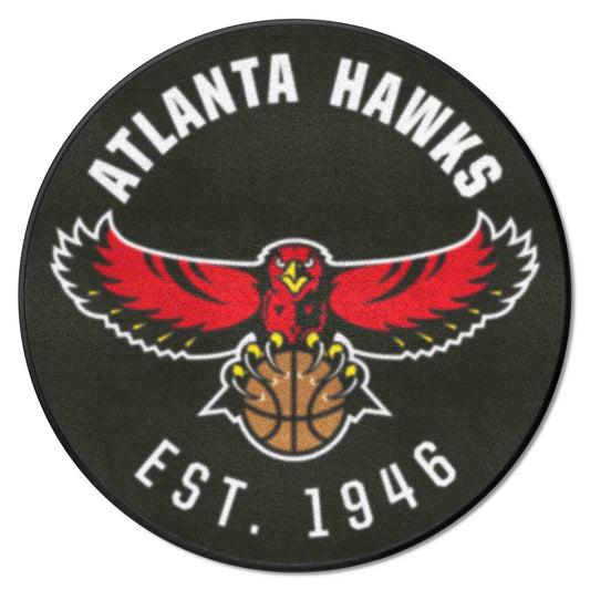 NBA Retro Atlanta Hawks Roundel Rug - 27in. Diameter - Atlanta Hawks