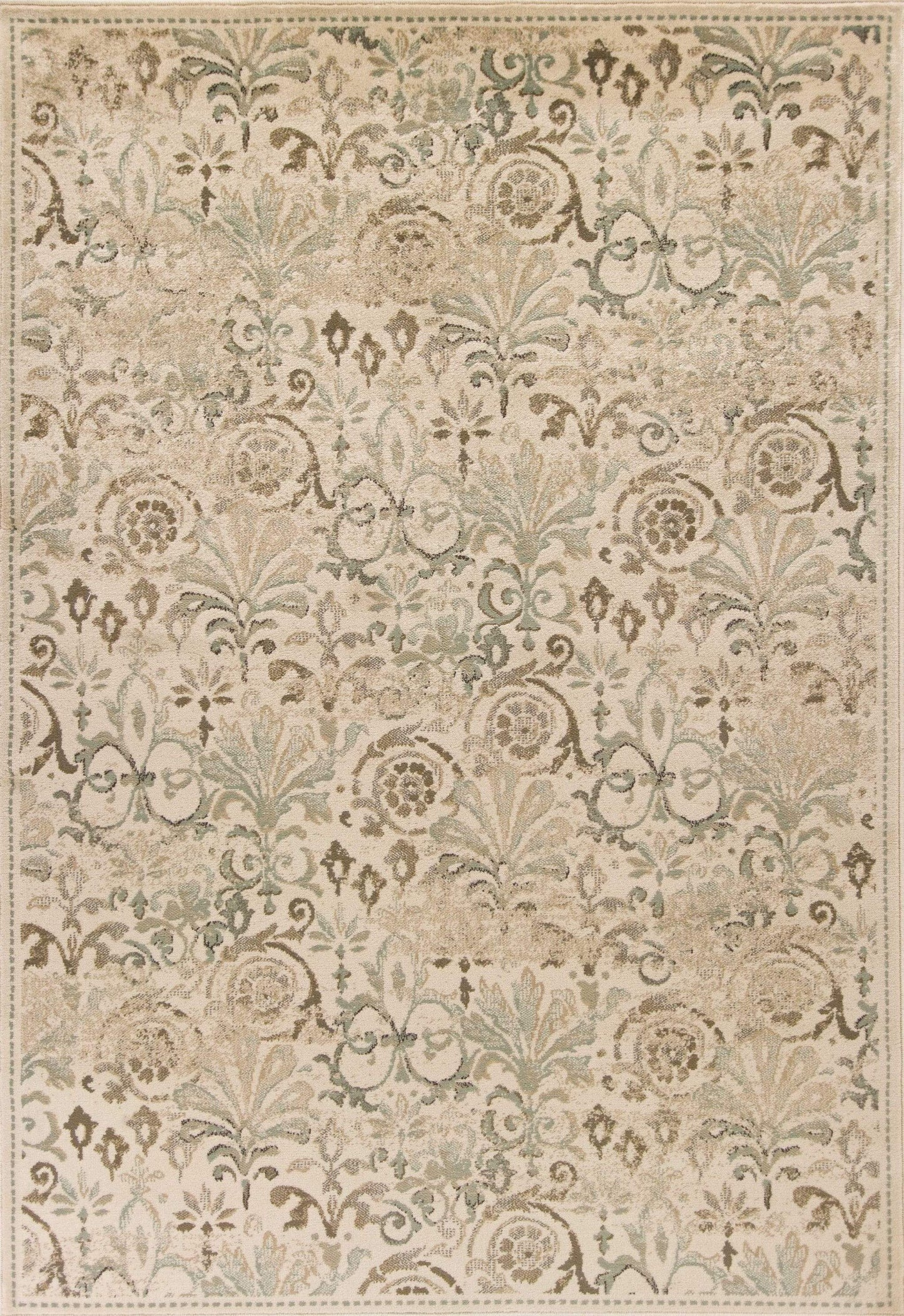 5' X 8' Ivory Vintage Area Rug - Homeroots - Flyclothing LLC