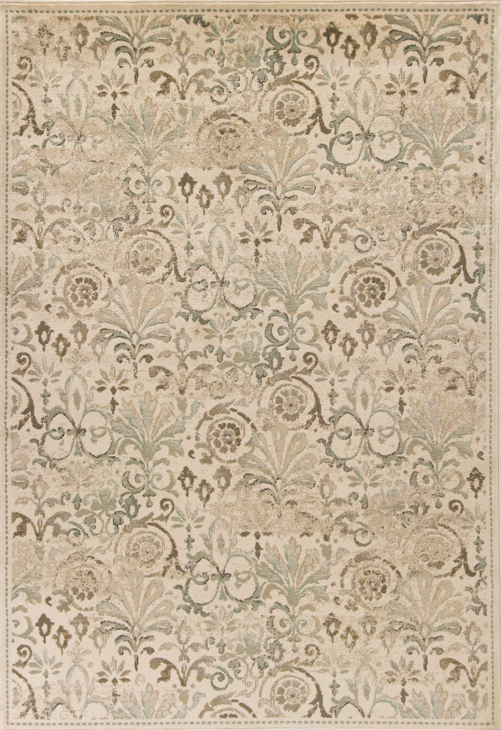 5' X 8' Ivory Vintage Area Rug - Homeroots