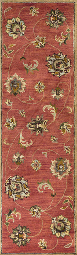 2' X 7' Sienna Floral Vines Wool Runner Rug - Homeroots - Flyclothing LLC
