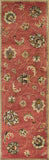 2' X 7' Sienna Floral Vines Wool Runner Rug - Homeroots
