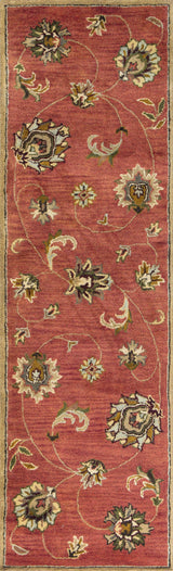 2' X 7' Sienna Floral Vines Wool Runner Rug - Homeroots - Flyclothing LLC