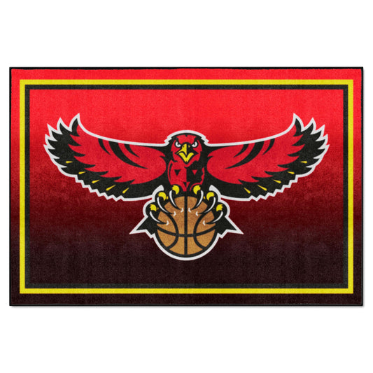 NBA Retro Atlanta Hawks 5ft. x 8 ft. Plush Area Rug - Atlanta Hawks