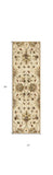 8' Champagne Wool Floral Handmade Runner Rug - Homeroots - Flyclothing LLC