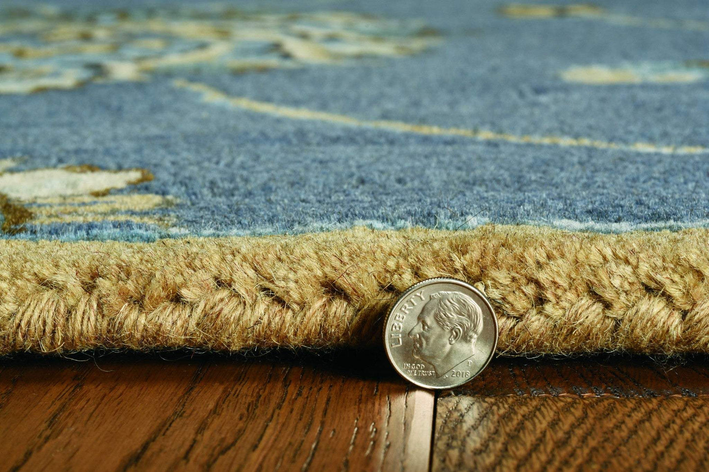 3' X 5' Midnight Floral Vines Wool Area Rug - Homeroots - Flyclothing LLC