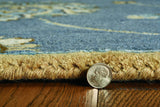 3' X 5' Midnight Floral Vines Wool Area Rug - Homeroots - Flyclothing LLC