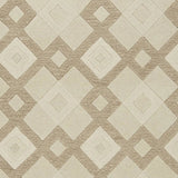 3' X 5' Ivory Geometric Diamonds Wool Area Rug - Homeroots