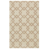 3' X 5' Ivory Geometric Diamonds Wool Area Rug - Homeroots - Flyclothing LLC