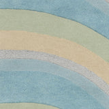 3' X 5' Ocean Blue Beige Hand Tufted Abstract Waves Indoor Area Rug - Homeroots
