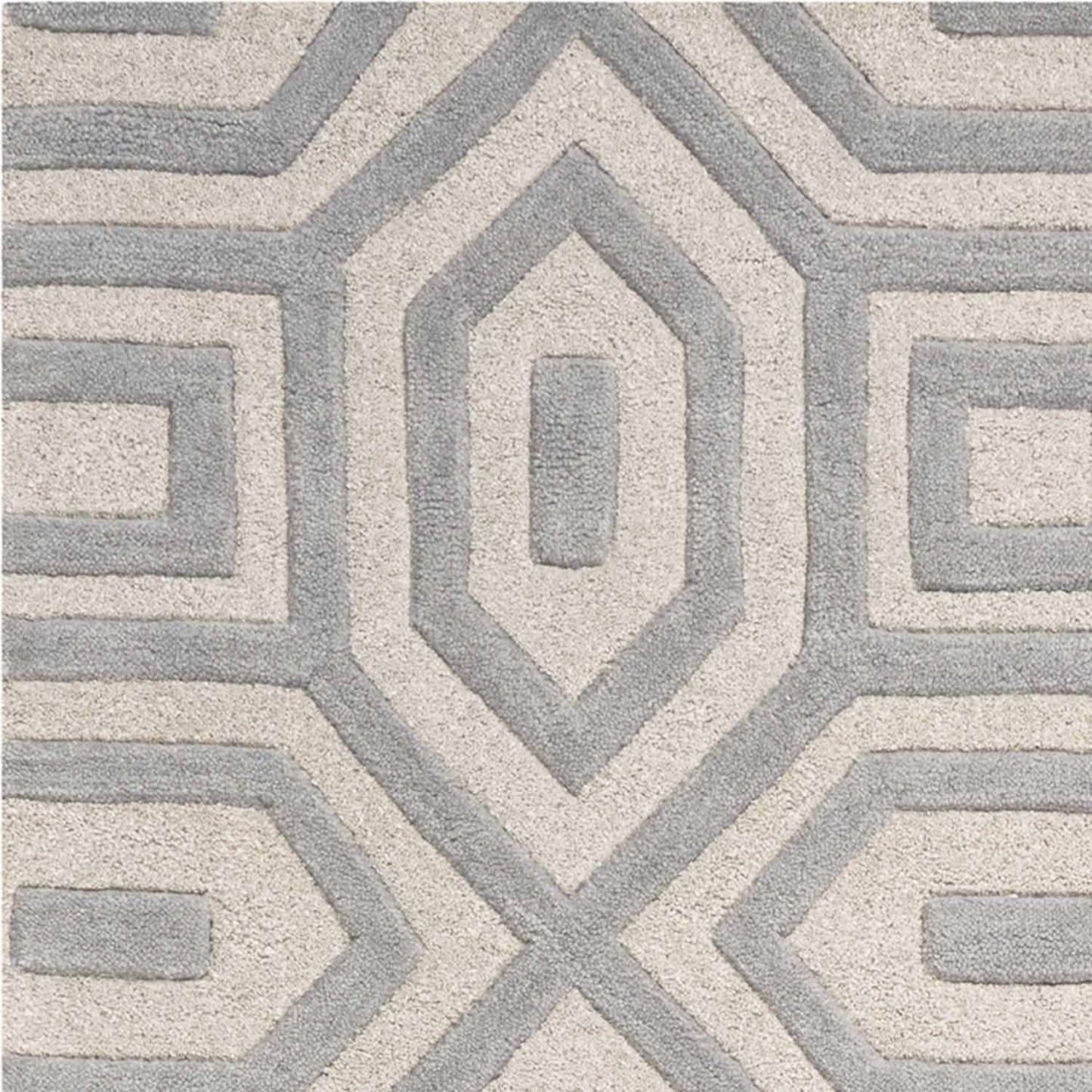 3' X 5' Grey Hand Tufted Geometric Indoor Area Rug - Homeroots - Flyclothing LLC