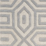 3' X 5' Grey Hand Tufted Geometric Indoor Area Rug - Homeroots