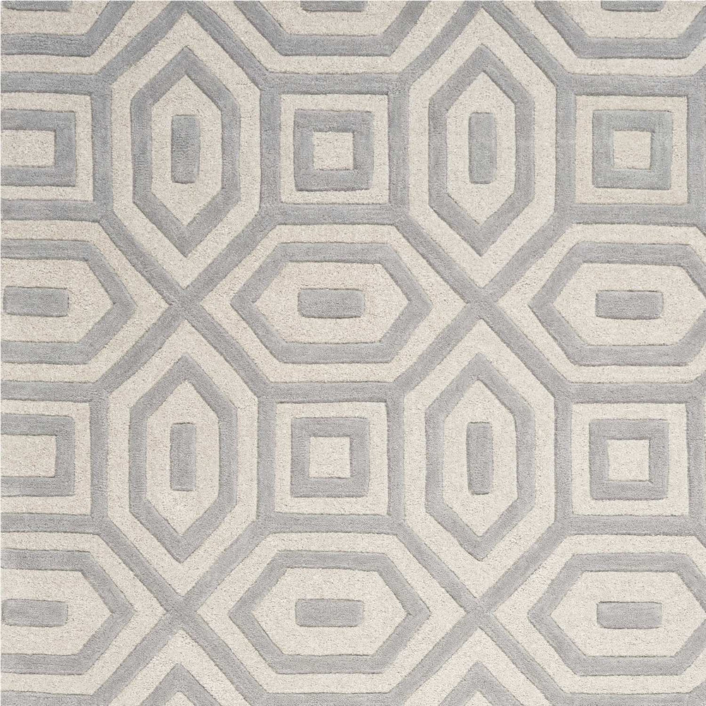 3' X 5' Grey Hand Tufted Geometric Indoor Area Rug - Homeroots - Flyclothing LLC