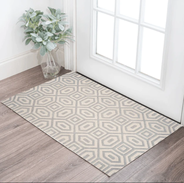 3' X 5' Grey Hand Tufted Geometric Indoor Area Rug - Homeroots