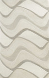 3' X 5' Ivory Hand Tufted Abstract Waves Indoor Area Rug - Homeroots