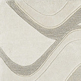 3' X 5' Ivory Hand Tufted Abstract Waves Indoor Area Rug - Homeroots