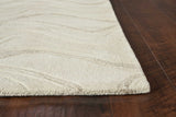 3' X 5' Ivory Hand Tufted Abstract Waves Indoor Area Rug - Homeroots
