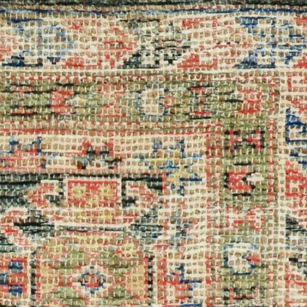 5' X 7' Charcoal Southwestern Hand Woven Distressed Area Rug - Homeroots - Flyclothing LLC