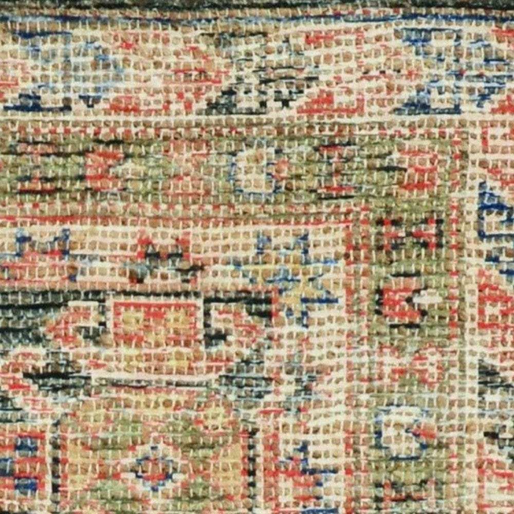 5' X 7' Charcoal Southwestern Hand Woven Distressed Area Rug - Homeroots - Flyclothing LLC