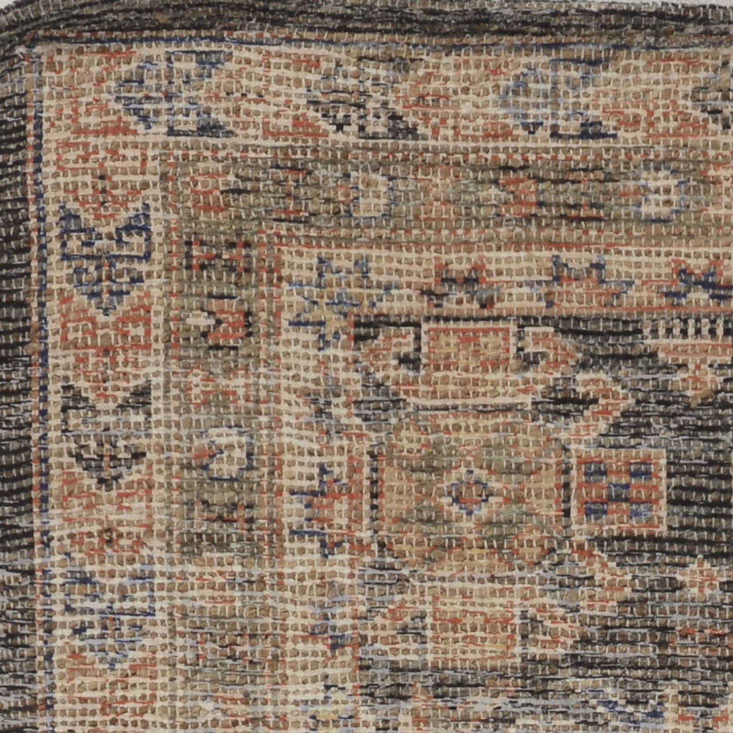 5' X 7' Charcoal Southwestern Hand Woven Distressed Area Rug - Homeroots - Flyclothing LLC