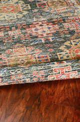 5' X 7' Charcoal Southwestern Hand Woven Distressed Area Rug - Homeroots - Flyclothing LLC