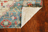 5' X 7' Blue and Beige Medallion Hand Woven Distressed Area Rug - Homeroots - Flyclothing LLC