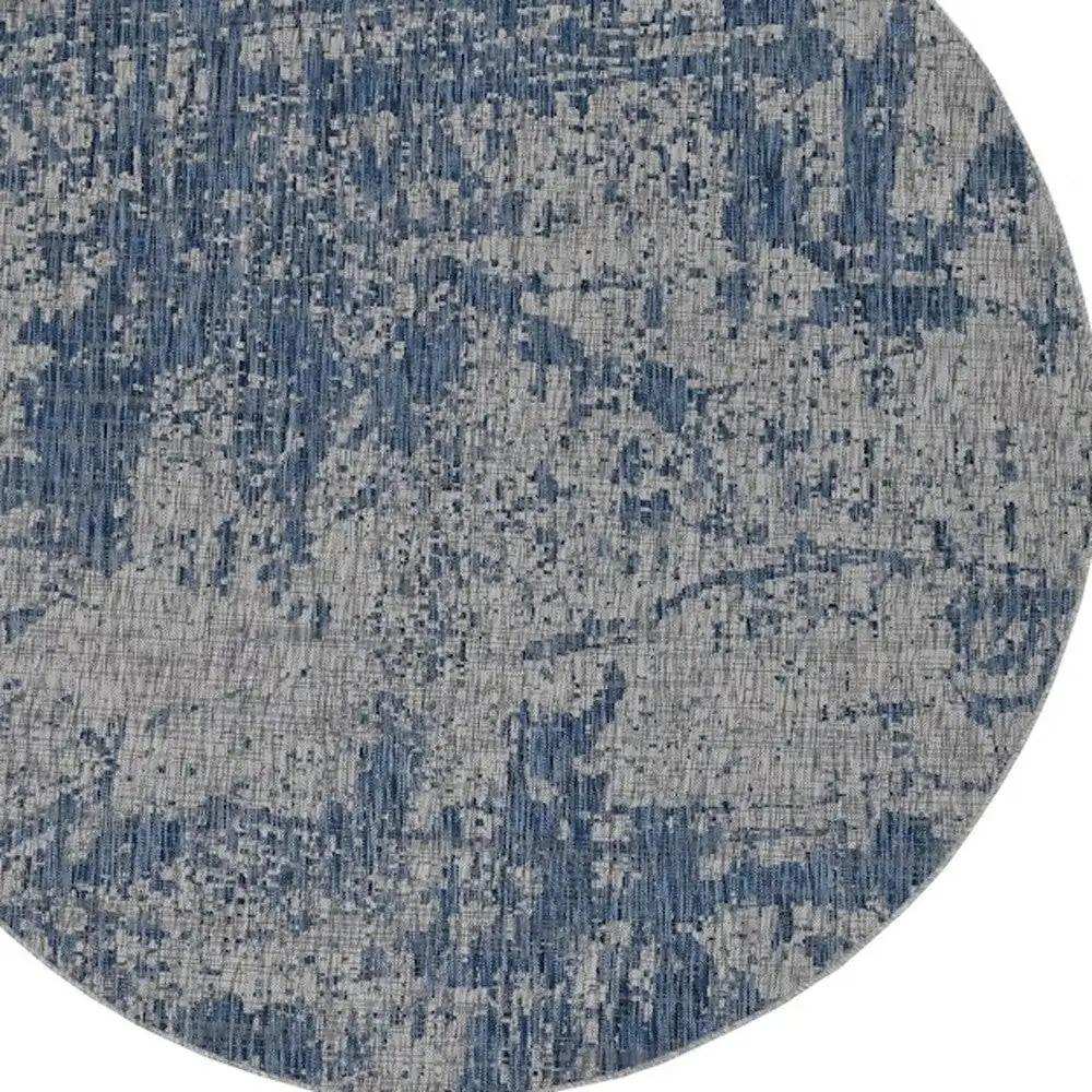 8' Gray Round Area Rug - Homeroots - Flyclothing LLC