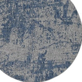 8' Gray Round Area Rug - Homeroots