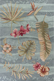 3' X 5' Seafoam Green Botanical Leaves Hand Tufted Area Rug - Homeroots