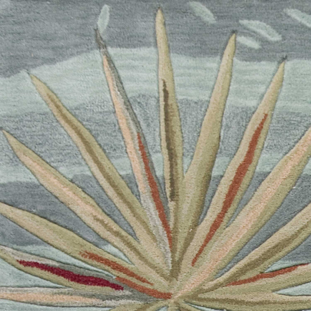 3' X 5' Seafoam Green Botanical Leaves Hand Tufted Area Rug - Homeroots - Flyclothing LLC