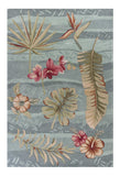 3' X 5' Seafoam Green Botanical Leaves Hand Tufted Area Rug - Homeroots