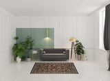 5' X 8' Red Or Black Floral Bordered Area Rug - Homeroots - Flyclothing LLC