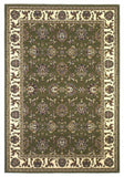 5' X 8' Green Ivory Machine Woven Floral Traditional Indoor Area Rug - Homeroots