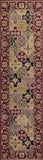 5' X 8' Red Floral Panel Bordered Area Rug - Homeroots - Flyclothing LLC