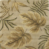 3' X 5' Sand Beige Hand Tufted Tropical Leaves Indoor Area Rug - Homeroots - Flyclothing LLC