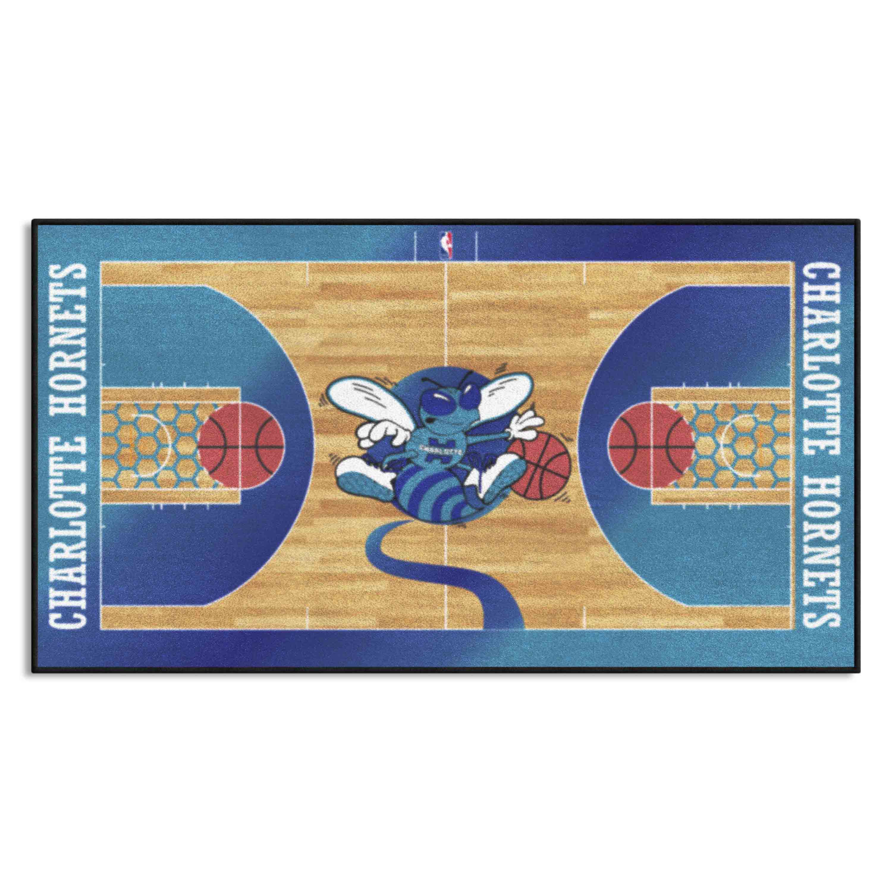 NBA Retro Charlotte Hornets Court Runner Rug - 24in. x 44in. - Charlotte Hornets