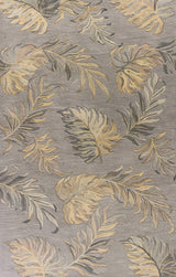 3' X 5' Grey Hand Tufted Tropical Palms Indoor Area Rug - Homeroots - Flyclothing LLC
