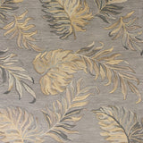 3' X 5' Grey Hand Tufted Tropical Palms Indoor Area Rug - Homeroots