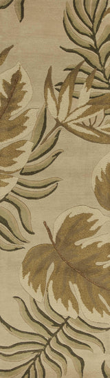 8' Sand Beige Wool Handmade Runner Rug - Homeroots - Flyclothing LLC