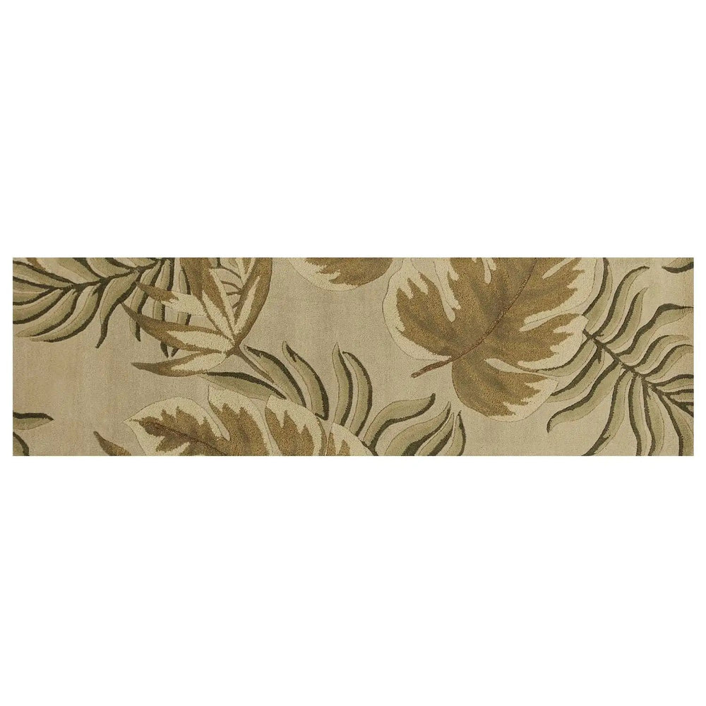 8' Sand Beige Wool Handmade Runner Rug - Homeroots