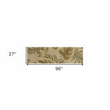 8' Sand Beige Wool Handmade Runner Rug - Homeroots