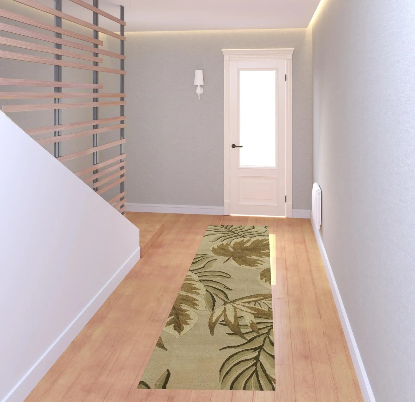 8' Sand Beige Wool Handmade Runner Rug - Homeroots - Flyclothing LLC