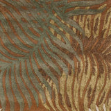 8' Rust Orange Hand Tufted Tropical Leaves Indoor Runner Rug - Homeroots - Flyclothing LLC