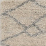 5' X 8' Ivory Grey Machine Woven Chain Link Indoor Area Rug - Homeroots - Flyclothing LLC