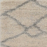 5' X 8' Ivory Grey Machine Woven Chain Link Indoor Area Rug - Homeroots - Flyclothing LLC